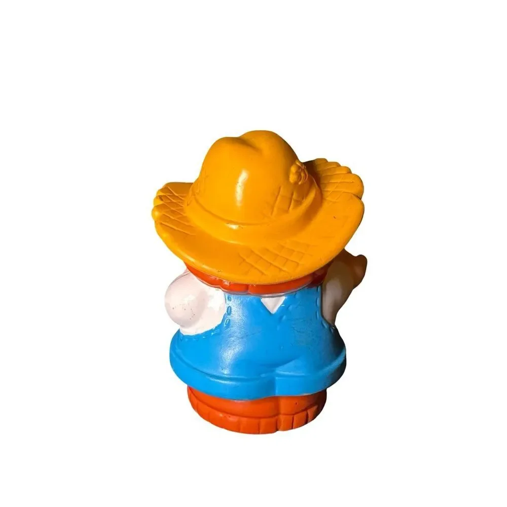 Fisher-Price Little People Farmer Jed Figure Overalls Straw Hat 1997